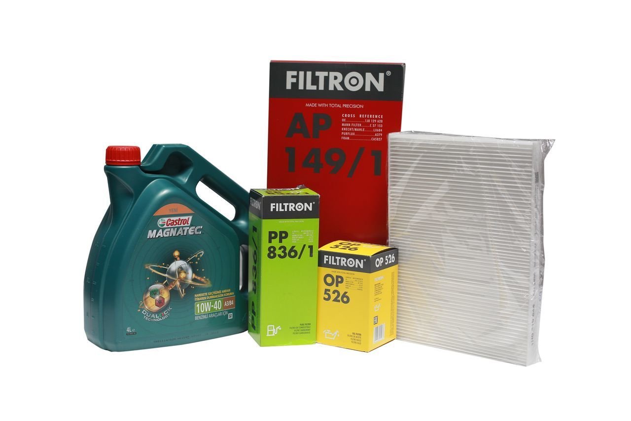 Yağ Bakım Seti (Benzin Filtreli ; 10W40 Castrol Magnetec 4 Litre)