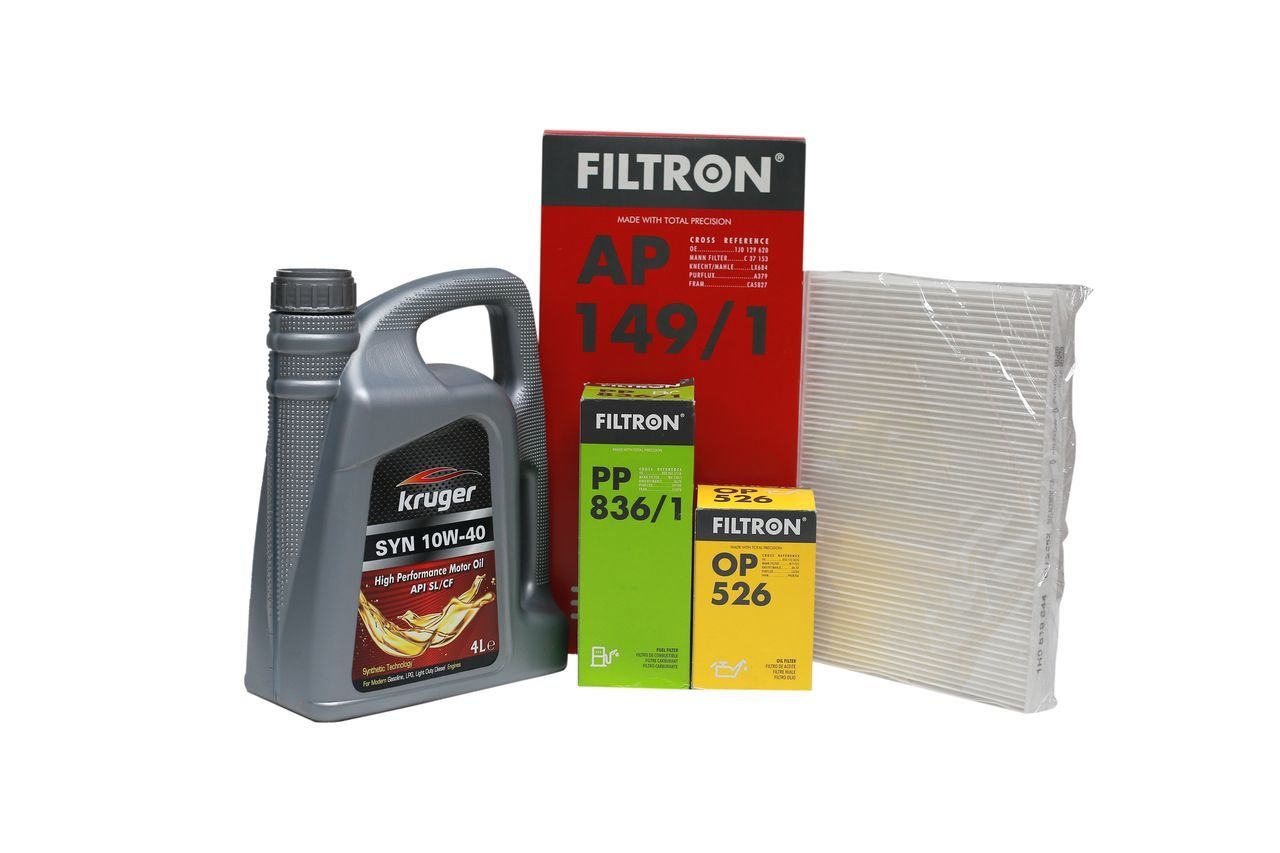 Yağ Bakım Seti (Benzin Filtreli ; 10W40 Kruger 4 Litre)
