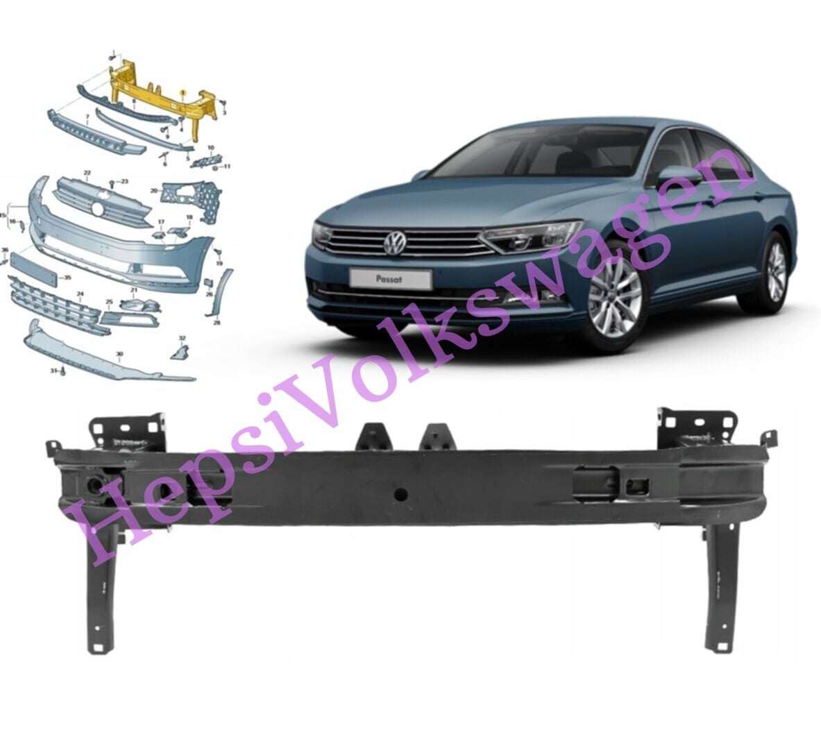 Tampon Demiri Ön 3G0807109 3G0807109R Passat 2015-2023